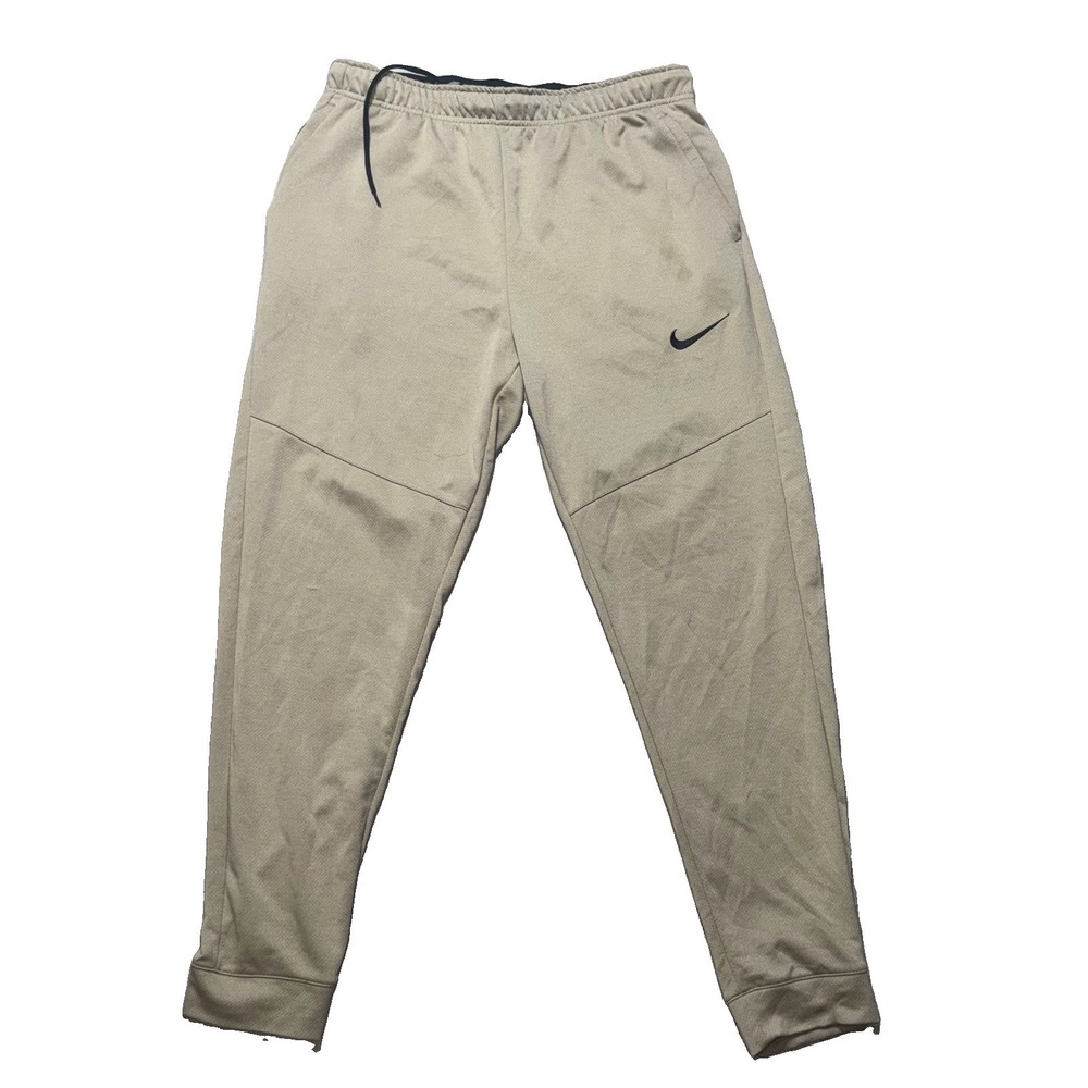 Nike Pants Mens L Beige Dri-FIT Joggers Athletic Sweatpants Casual CZ6379